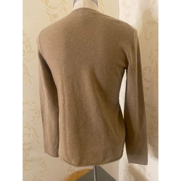 J.Crew Italian 100% Cashmere Beige Sweater Ladies Small - Picture 3 of 4